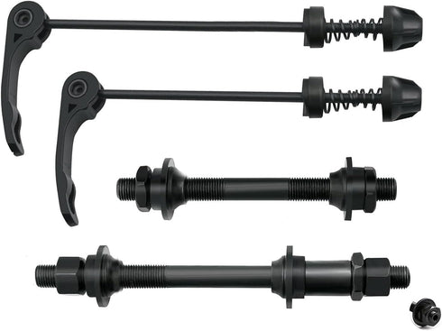 Free-fly MTB Quick Release Bicycle Hub, 1 Pair, Road Mountain Bike Front & Rear Axle Hollow Shaft Set with Standard