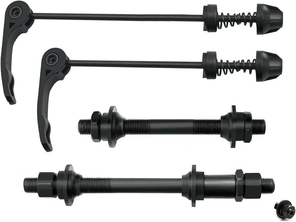 Free-fly MTB Quick Release Bicycle Hub, 1 Pair, Road Mountain Bike Front & Rear Axle Hollow Shaft Set with Standard