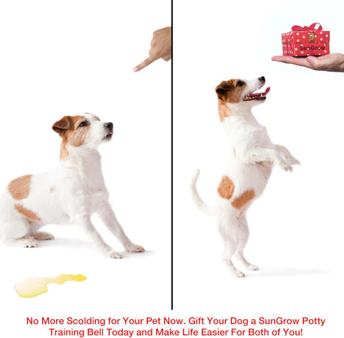 SunGrow Dog & Ferret Potty Door Bell - 34 Inches, Nylon Bells for House-Training Small to Large Pets