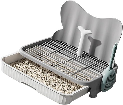 Xanorrg Heightened Net Dog Toilet for Intermediate Animals Detachable Launderable Tray Against Escape Plan Strong