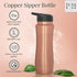 Perilla Home 100% Pure Copper Bottle - 25.37 Oz Ayurvedic Water Bottle, Leak Proof for Gym, Outdoors, Indoors