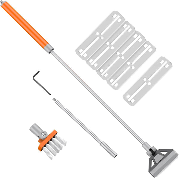 Pawfly Aquarium Algae Scraper Cleaner Fish Tank Brush with 5 Stainless Steel