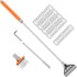 Pawfly Aquarium Algae Scraper Cleaner Fish Tank Brush with 5 Stainless Steel