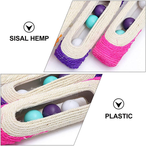NOLITOY Cat Scratching Post Rolling Ball Toy, Fun for Kittens, Increases Movement for Cats Health