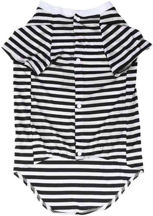 Dog Shirts for Large Dogs - Oversized Breathable Striped T Shirt Pullover Clothes for Medium to Large Dogs (Size L)