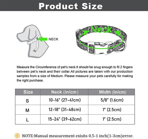 Dog Collar - DO NOT PET, Sturdy Durable with Buckle, Yellow Adjustable Polyester Collar for Small Medium Large Dogs