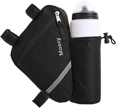 MOOCY Ultralight Reflective Bicycle Triangle Frame Bag with Water Bottle Pouch