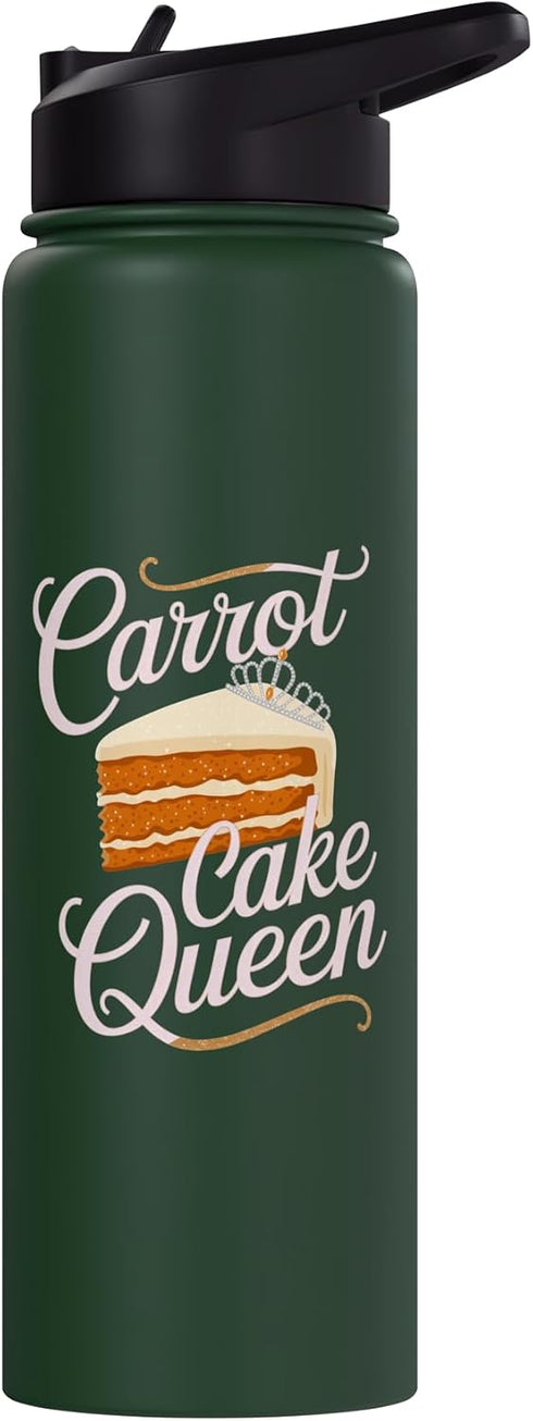 Carrot Cake Passion Cake Dessert Baking Designs Carrot Cake Queen Stainless Steel Insulated Water Bottle