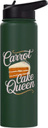 Carrot Cake Passion Cake Dessert Baking Designs Carrot Cake Queen Stainless Steel Insulated Water Bottle