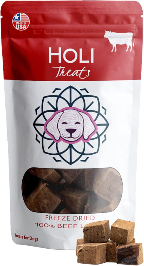 HOLI Freeze Dried Liver Treats for Dogs - All Natural Healthy Beef Liver, 100% Made in USA, Grain Free