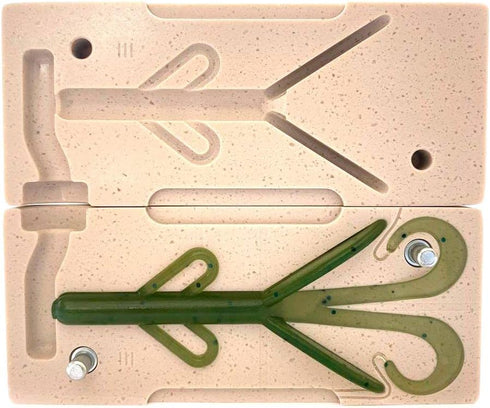4'' Smedioks Premium Soft Plasti Mold Lure Making Injection Molds Fishing Lures Zoom Brush Hogs