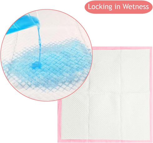 50 Count 22 22 Inch 6-Layer Pink Puppy Pee Pads, - x Dog Training Pads, Leak-Proof Quick Absorb Design for Pet Potty