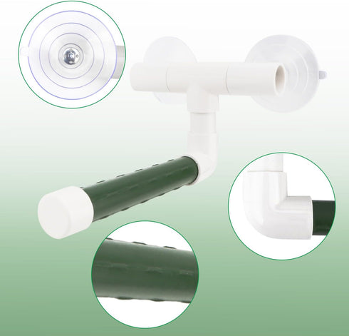 Hypeety Bird Parrot Stand Perch Shower Toy with Suction Cup for Parakeet Finch Bath Stands