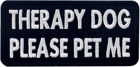 Therapy Dog Please Pet Me Service Dog Morale Tactical Patch for Vest/Harnesses