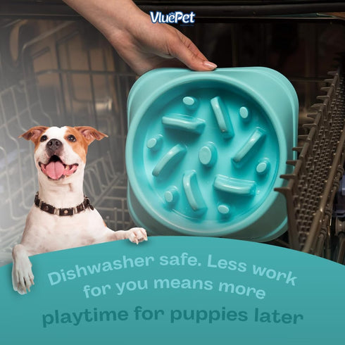 Non-Slip Slow Feeder Dog Bowl, Anti-Choke Design for Healthier Eating Habits