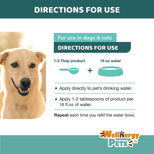 Dental Care Water Additive for Dogs & Cats | No Brush Formula | Oral Hygiene & Fresh Breath, Reduce Plaque and Tartar,