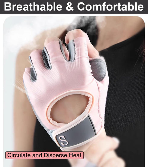 SUJAYU Gym Gloves Workout Gloves Women, Anti-Slip Breathable Gym Essentials Women for Weightlifting Cycling Training