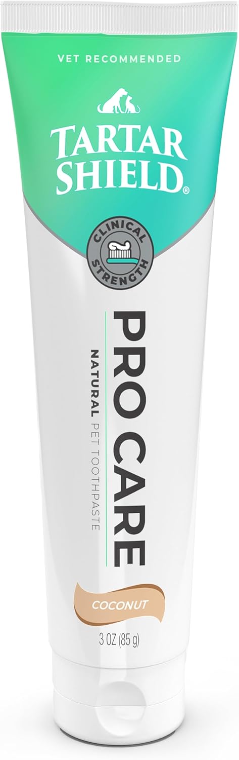 Tartar Shield Pro Care Natural Pet Toothpaste VOHC Approved Protects Against Plaque