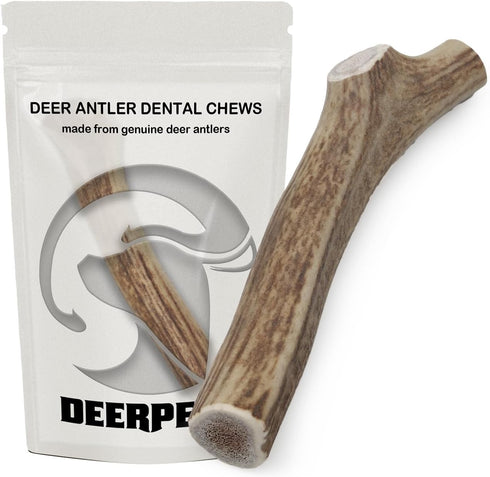 Premium Red Deer Antler Dog Chew, 4-8 inch Naturally Shed Antlers for Dogs, Aggressive Chewers, 1 Count (Jumbo)