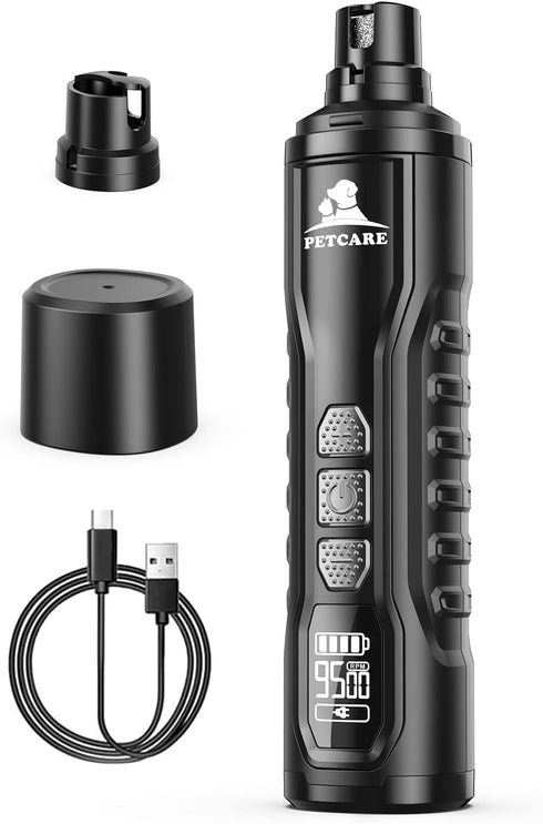 Juveximzy Electric Dog Nail Grinder: Upgraded 2-Speed Quiet Dog Nail Trimmer-Safe Painless Nail