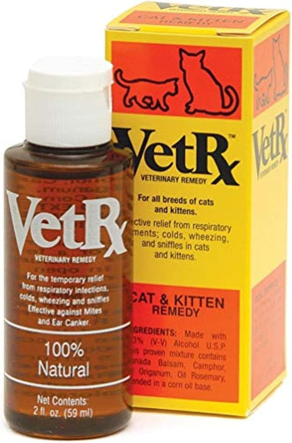 Sneezing Cold Cough and Allergies for Cat & Kitten, Yellow, 2 Fl Oz
