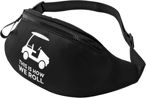 BXDEOOPWE This Is How I Roll Funny Golf Cart Leisure Waist Bag Outdoor