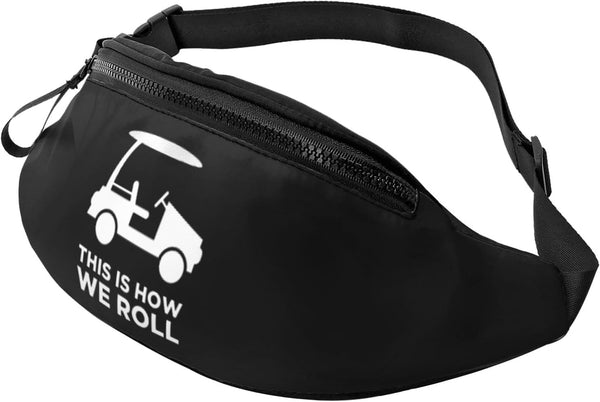 BXDEOOPWE This Is How I Roll Funny Golf Cart Leisure Waist Bag Outdoor