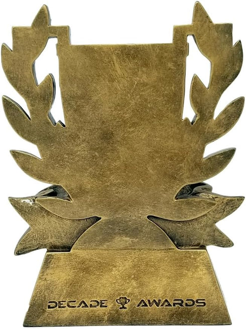 Winner Cup Trophy, 6 Inch Tall, Champion Golden Laurel Wreath Award, Engraved Plate on Request