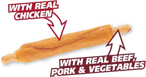 SmartBones Rib and Wing Chews, No Artificial Colors or Preservatives, Fun Shaped Triple Flavor Dog Treat