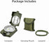 YKFLEXT Military Lensatic Compass, Hiking Compass for Survival Water-Resistant Outdoor Hiking Survival Direction Finder