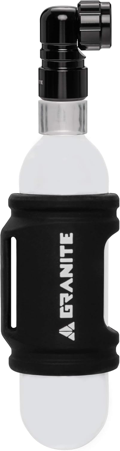 Granite Punk CO2 Tire Inflator with Silicone Sleeve, Compatible with Presta Valve Only, Lightweight for Bike Tires