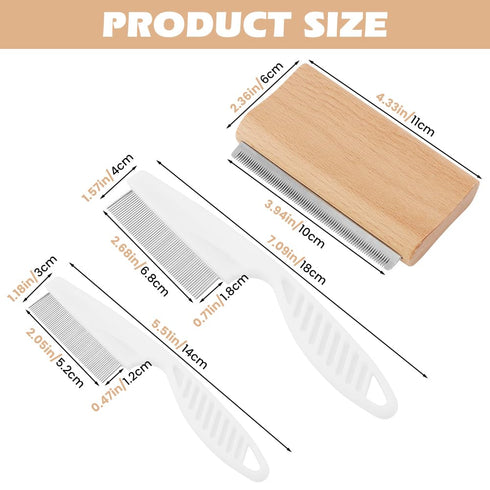 XuYelora 3pcs/pack 2 Dog Brush for Shedding, Cat Brushes/Dog Brush Pet Hair Removal Tool with Dematting Combs for Dogs