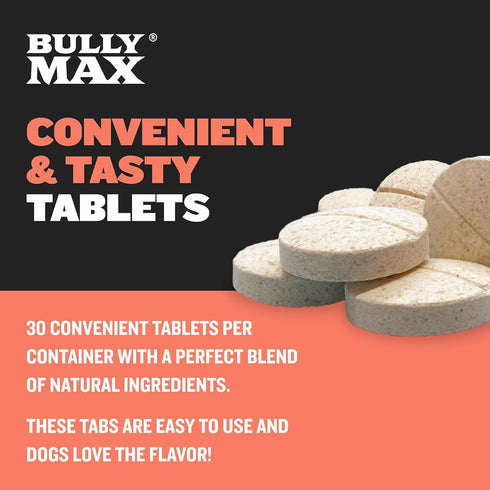 Bully Max 2-in-1 Puppy Vitamins - 30 Chewable Tablets for Development and Growth of Puppies - 2 Bottles