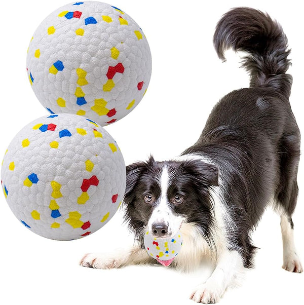 Dog Balls Toys for Aggressive Chewers - Indestructible Bouncy Floating Balls for Fetch, Durable Solid Rubber for