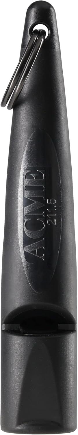 THE ACME - ALPHA Black Dog Training Whistle 210.5, Medium High Pitch, Weather-Proof, Made in The UK