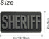 Sheriff Vest Patch Cool Subdued Gray 2x4 inches for County Sheriff Department Tactical Molle Vest