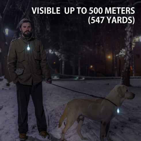 2-Pack Rechargeable Dog Light, Waterproof LED Dog Collar Light with 3 Modes, Clip On for Leash or Harness, Night Light