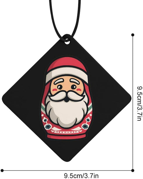 Generic Christmas Russian Nesting Dolls Car Air Freshener Hanging Aromatherapy Tablets for Car Accessories Rhombus