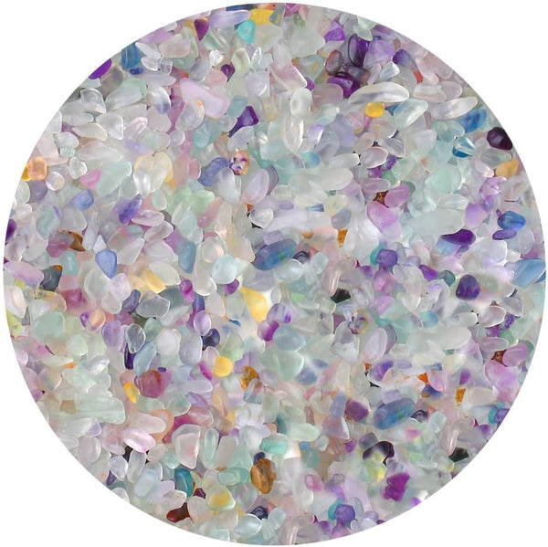 1 lb Fluorite Crystal Chips, Bulk Fish Tank Decorations, Aquarium Rocks Gravel, Stones for Candle Making, Witch Kit,