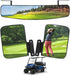 HKOO Universal Golf Cart Mirror Kit - Rear View Mirror, Wide Rear View Convex and Folding Side View Mirrors for Club