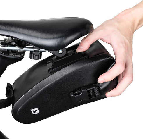 Rhinowalk Waterproof Bike Saddle Bag, Quick Disassembly Rainproof Under Seat Bag for Mountain Road Cycling