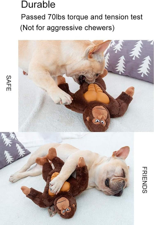 IOEN Patent Gum Massage Interactive Dog Chew Toys - Durable Plush Squeaky Toy for Medium/Large Dogs, 12 Inches