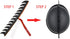 Reflective Punk Rubber Mohawk Warhawk Wig Accessory for Ski Skate Bike Motorcycle Helmet