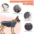 SlowTon Winter Dog Coat, Waterproof Windproof Puppy Vest with Turtleneck Scarf, Soft Pet Outfits, M, Grey