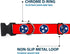 Buckle-Down Plastic Clip Collar - Tennessee Flag Stars Red/White/Blue, 1" Wide, Fits 11-17" Neck, Medium