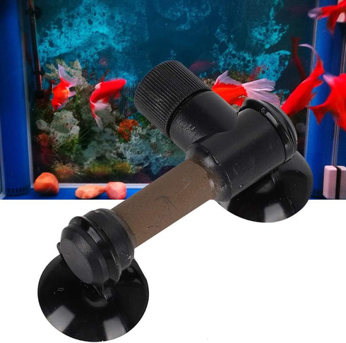Aquarium CO2 Atomizer, Ceramic Tube Plastic Black for Small Fish Tanks