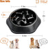 UPSKY Slow Feeder Dog Bowl Anti-Chocking Slower Feeding Dog Puzzle Bowl, Interactive Bloat Stop Dog Food Bowl Dishes Non-Slide Dog Lick Treat Bowl for Small Medium Dogs (Black)