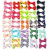 Chenkou Craft 50pcs (25 pairs) Dog Cat Hair Bows with Clips - Pet Grooming Bows in Mixed Colors