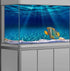 Natural Undersea Aquarium Background, Underwater Ocean Sunlight Fish Tank Background 48X24IN with 8 EVA Double-Sided Tape