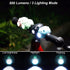Kids Bike Lights for Night Riding, Rechargeable Headlight and Tail Light Set with 120dB Speaker
